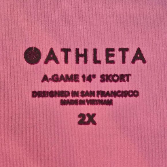 Athleta Womens A Game Perforated Pink Lavender Athletic Skort Size 2X - Picture 3 of 12